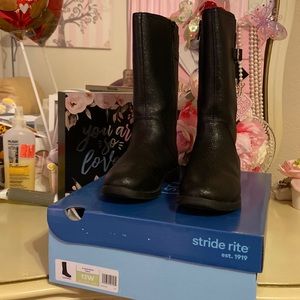 12W stride rite Sparkling Black Boots